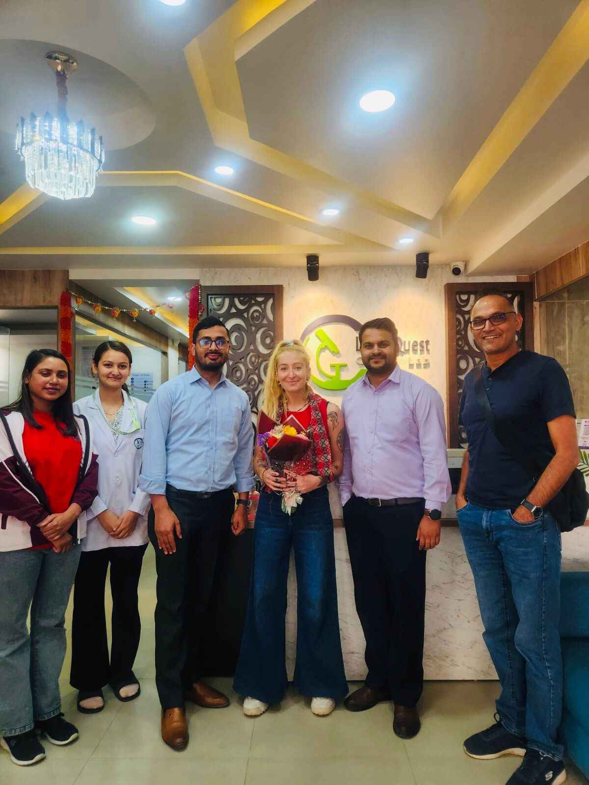 Life Quest team with visitor